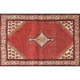 thumbnail image 1 of Ahgly Company Machine Washable Indoor Rectangle Traditional Sunrise Orange Area Rugs, 4' x 6', 1 of 7