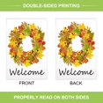 thumbnail image 3 of Welcome Fall Wreath Garden Flag Double Sided Colored Orange Autumn Maple Leaves Rowan Berries Lawn Banners for Indoor Outdoor Courtyard Decoration 12x 18 Inch, 3 of 6