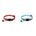 thumbnail image 1 of (2-Pack) Rinsvye 1Pcs Reflective Cat Collar Leather Dog Leashes for Small Dogs with Bell Removable Cat Dog Cat Tell Bell Collar for Your Love Cat Tie Cat Or Dog, 1 of 5