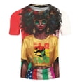 thumbnail image 3 of Men's Round Neck Short Sleeve Printed Shirt African American History Month Soft Top, 3 of 4