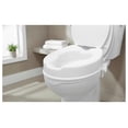 thumbnail image 2 of Raised Toilet Seat with Lid for Elderly 4" High, Fits Round and Elongated up to 15" Wide, Commode Seat with Sturdy Brackets, Medical Aid, 2 of 7