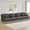 Khaki black, variant on AOOWOW 131 "Chenille Leopard Print Sectional4-seater Sofa, Deep Seat Modular Couch with Tassel Trim, Green black