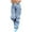 Sky Blue, variant on Women's Oversized Cargo Denim Pants, Streetwear High Waist Baggy Jeans with Multiple Pockets & Wide Leg Design,Sky Blue L