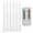 C-6PCS, variant on 6PCS Remote Flameless LED Taper Candles with Yellow Flickering Light,Realistic Plastic 11 inch Long White Battery Operated Candlestick for Halloween Christmas