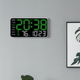 thumbnail image 5 of LED Digital Wall Clock with Calendar, Alarm & Temperature Display for Home Office Bedroom Living Room, Tabletop or Wall Mount, 1 Pack, 5 of 5