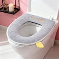 thumbnail image 5 of Padded Toilet Seat Cushion Portable Zipper Toilet Seat Covers Winter Household Plushs Toilet Seat Covers Thickened Toilet Seat Bathroom Supplies Seat Warmer Pressure &Pain Relief-for Elderly,Seniors, 5 of 6