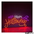 thumbnail image 2 of Craftnamesign Happy Halloween Neon Light Sign Wall Art For Store Holiday Decoration, 2 of 5