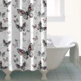 thumbnail image 4 of Black White Butterfly Pattern Shower Curtain 36"x72" ,Bathroom Decorative Shower Curtains Set with 12 Hooks,Modern Waterproof Washable Shower Curtain, 4 of 6