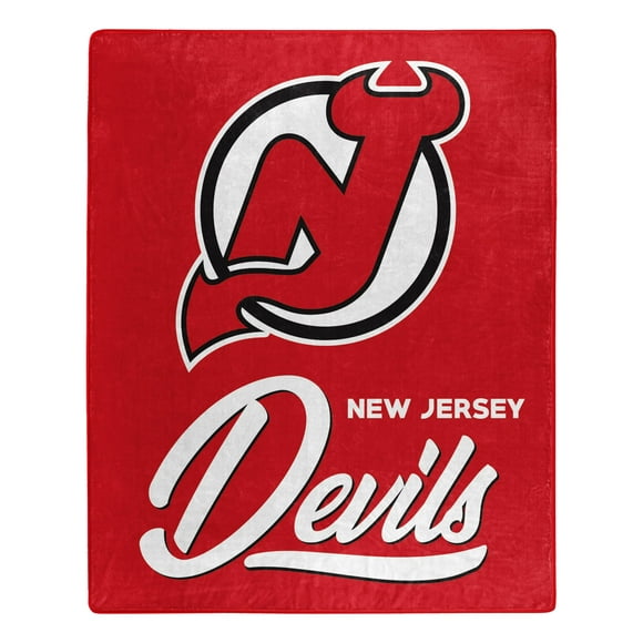 Northwest NHL New Jersey Diables Unisexe-Adulte Raschel Jeter Couverture, 50 "x 60", Signature