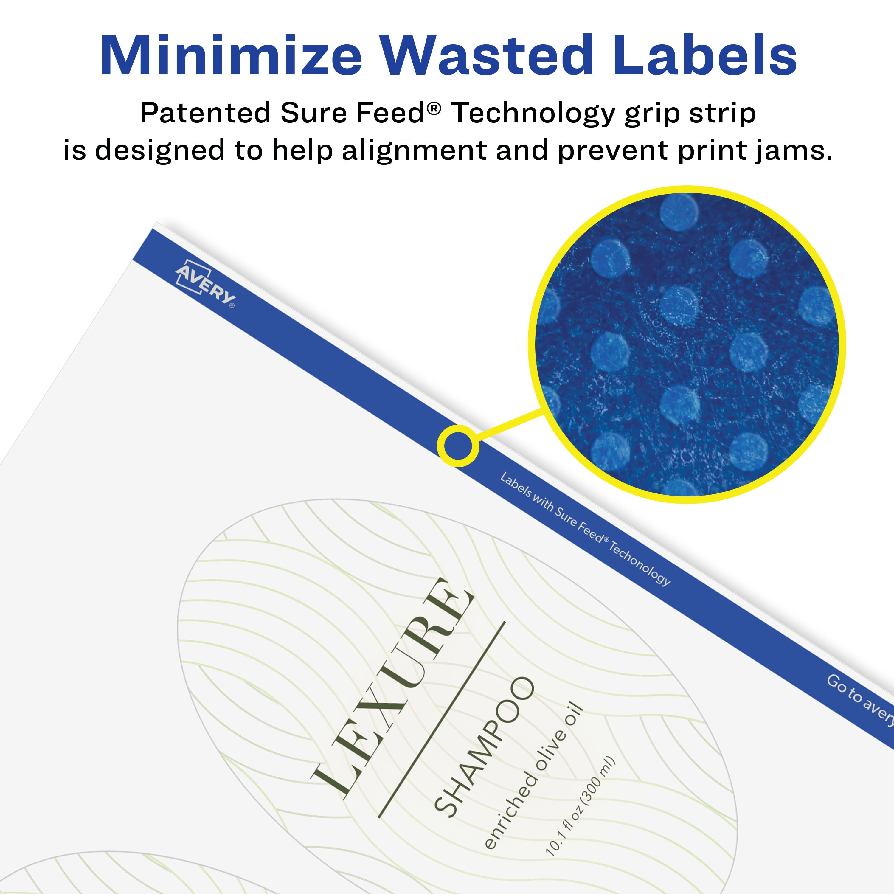 Avery Removable Oval Labels, 4" x 6", White, 50ct