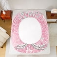 thumbnail image 5 of Homewish Girls Personalized Gifts Twin Sheet Sets,Pink Letter R Twin Fitted Sheet,Brauty Diamond Flat Sheet For Princess,Lightweight Room Decoration,3pcs, 5 of 7