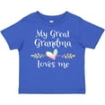 thumbnail image 3 of Inktastic My Great Grandma Loves Me Heart Great Grandchild Boys or Girls Toddler T-Shirt, 3 of 5