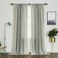 thumbnail image 1 of LUXUR Window Curtain Panel Drapes Treatments Boho Grid Curtains Rod Pocket Bohemian Long Light Filtering Linen Textured Home Decor 2#Gray W:54"x H:90"/  137cm*228cm, 1 of 6