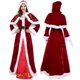 thumbnail image 2 of Disfraz de Navidad para mujer adulta, talla grande, vestido rojo, ropa de actuación navideña, 2 of 6