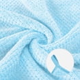 thumbnail image 4 of Juego de toallas de baño MaopaoBeauty, paquete de 2 unidades, 89 x 178 cm, azul, 4 of 7