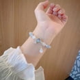 thumbnail image 3 of Positive Energy Gray Moonstone Five-Pointed Star Crystal Bracelet, Healing Spiritual Jewelry with Star Charm for Meditation Yoga, Adjustable String Bracelet for Women Men (1PC), 3 of 7