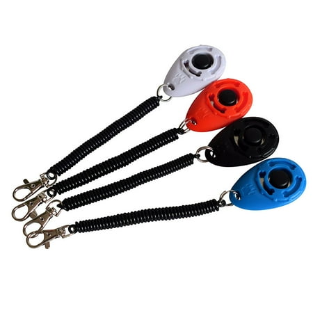 Clicker Training Puppy Tinymills 4PCS Dog Training Clicker Click Button Trainer Pet Cat Puppy Obedience Aid Wrist ()