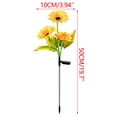 SolarPowered LED Sunflower Shaped 3 Head Light Outdoor Courtyard ...