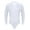 White, variant on iiniim Men Long Sleeve V-neck Press Button Crotch Ballroom Latin Tango Rumba Bodysuit Dance Shirt Royal_Blue XXL