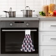 thumbnail image 5 of Haosy 2 Pack Kitchen Wash Cloths with Hanging Loops Absorbent Absorbent Quick Drying Hand Towels, Pied De Poule Pattern, 5 of 7