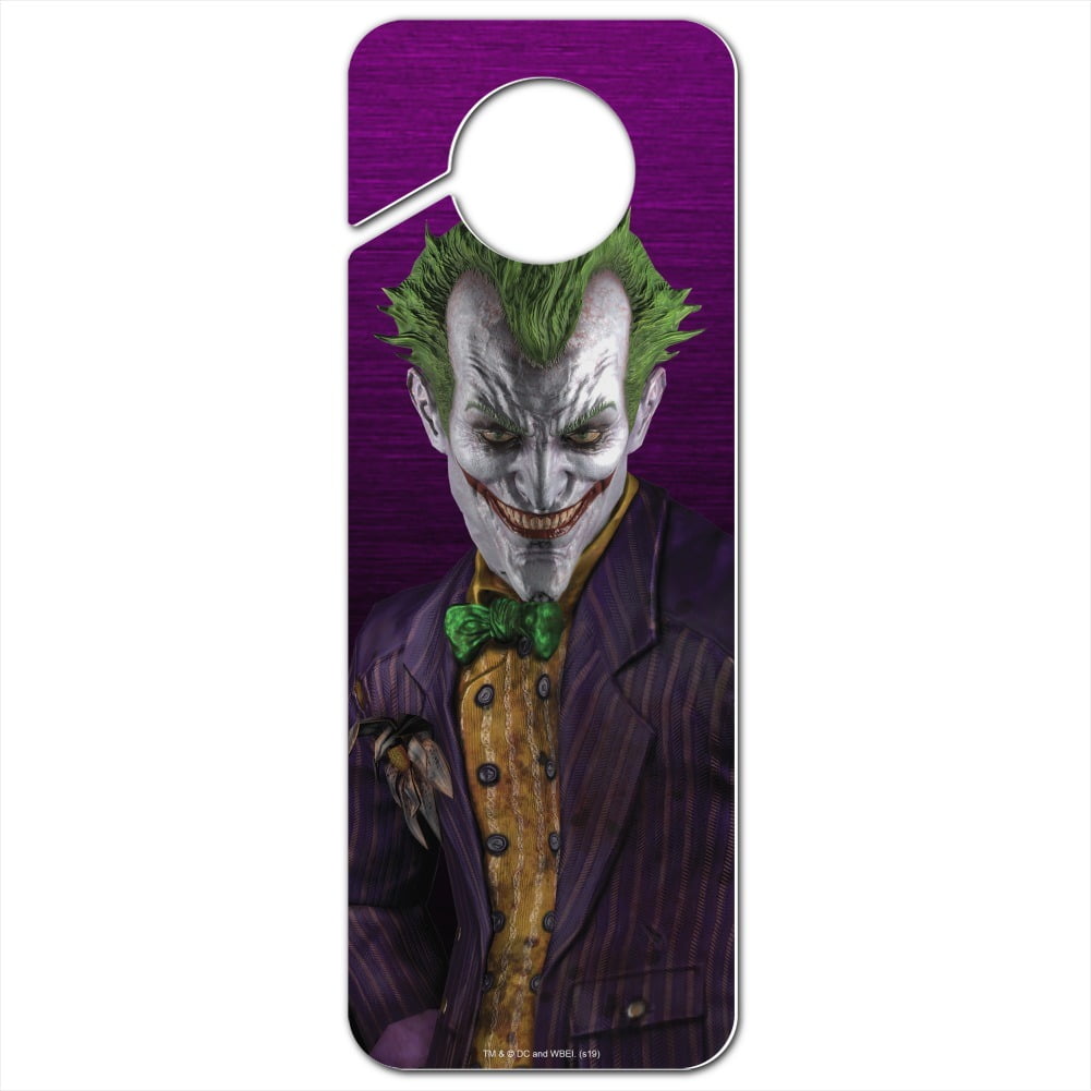 Batman Arkham Asylum Video Game Joker Plastic Door Knob Hanger Sign ...