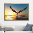 thumbnail image 2 of wall26 - Framed Canvas Prints Wall Art - Bald Eagle Flying Above The Sea | Modern Wall Decor/Home Decoration Stretched Gallery Framed Canvas Wrap Giclee Print. Ready to Hang - 16"x24" Natur, 2 of 5
