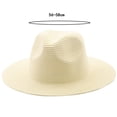 thumbnail image 6 of Solid Color Folding Thin Straw Hat Unisex Big Brim Sunscreen Jazz Hat Fashion Accessories, 6 of 7