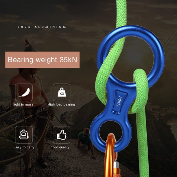 Descensor de escalada en roca Figura 8 Word Downhill Ring Equipo de montañismo Tmvgtek Para estrenar