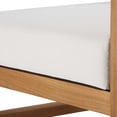 thumbnail image 5 of Modway Upland Modern Solid Teak Wood Outdoor Right-Arm Chair in Natural/White, 5 of 7