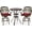 Dark Bronze / Red, variant on MEETWARM 3-Piece Patio Swivel Bar Set, All-Weather Cast Aluminum Outdoor High Bar Stool Bistro Set for Garden Deck Backyard with 2 Cushions Bar Chairs with Footrest and 31" Bar Table