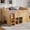 Natural, variant on Noble House Blanche Full Loft Bed, Creative Chalkboard Panel and Double Door Storage Cabinet, Solid Wood Frame, White