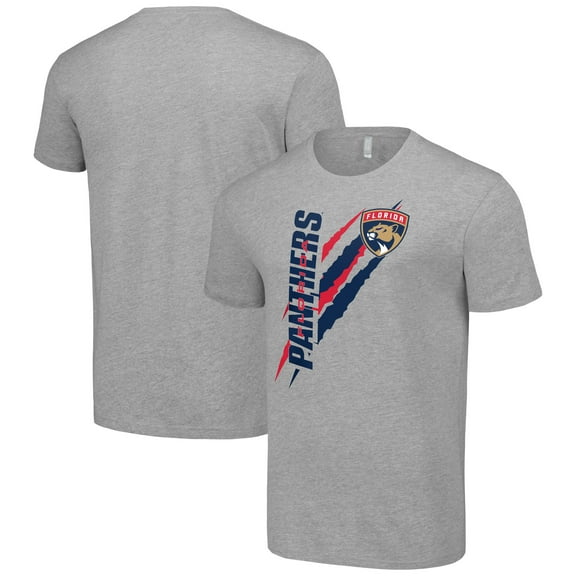 Men's Starter Heather Gray Florida Panthers Color Scratch T-Shirt