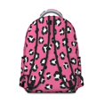 thumbnail image 3 of Black and Pink Leopard Print Backpack for School, Cute School Bag with Adjustable Shoulder Straps and Padded Back, 15.3"x11"x7.1", 3 of 5