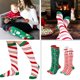 thumbnail image 4 of Calcetines novedosos para mujer & #39;s-Calcetines navideños hasta la rodilla-Calcetines divertidos para vacaciones Afortunado Sencillez, 4 of 5