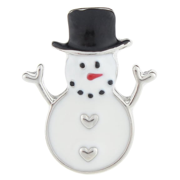 Christmas Snowman Snap Jewelry Ginger Charm Button, For Interchangeable DIY Customizable Accessories