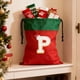 thumbnail image 4 of Bolsa de regalo navideña con cordón, 26 letras, poliéster rojo, 30 x 38 cm | Bolsa reutilizable para dulces navideños, pequeña bolsa para envolver regalos, organizador de decoración festiva, 4 of 6