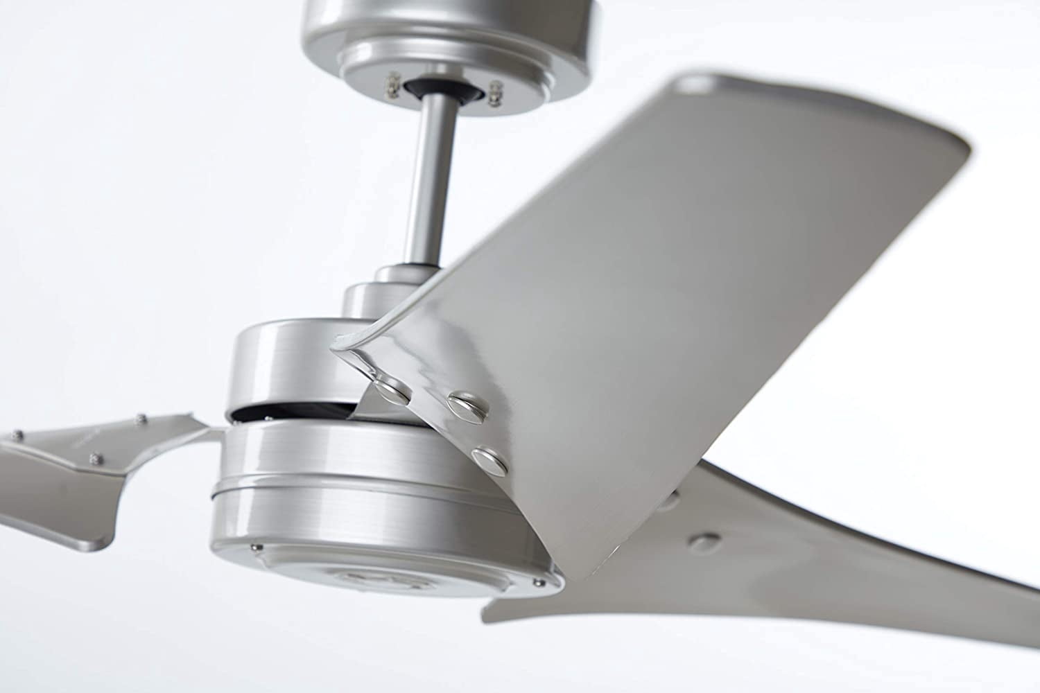 Noble Comfort AM3194 60" Ceiling Fan, Damp Rated - Silver , Wall Control
