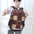thumbnail image 6 of FORMRS Unisex School Backpack 17" Student Travel Bag with Laptop Compartment, Star Spangled Squares, 6 of 7