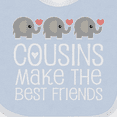thumbnail image 4 of Inktastic Cousins Make the Best Friends Boys or Girls Baby Bib, 4 of 4