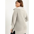 thumbnail image 2 of June + Vie Women's Plus Size Half-Zip Sweater, 2 of 5