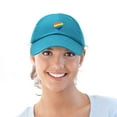 thumbnail image 5 of DALIX Rainbow Heart Hat Embroidered Mens Womens Baseball Cap in Teal, 5 of 6