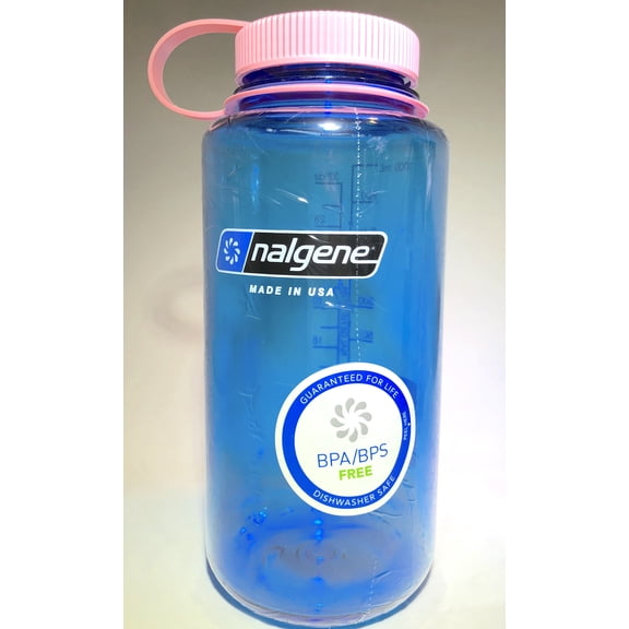 Nalgene 32 oz wide mouth bottle - Blue bottle/Pink lid