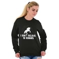 thumbnail image 4 of I Dont Believe in Humans Unicorn Women Plus Size Crewneck Sweatshirt Brisco Brands 2X, 4 of 5