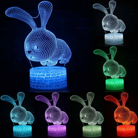 

Easter 3D Night Light Rabbit Night Light Colorful LED Night Light USB Light Gift Christmas Halloween Decorations Outdoor Led Lights Wall Stickers Fall Home Decor Kitchen Essentials 818H 8148