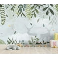 thumbnail image 2 of Muravie Kids Room with Flowers and Deer 3D Wallpaper, 2 of 3