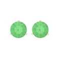 thumbnail image 3 of Rose Solid Solid Gold Solitaire Stud Everyday Dainty Earrings - 4 Ct Brilliant Round Cut Studs Green Diamond 14K, Everyday Dainty Earrings Screw Back, 3 of 7