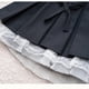 thumbnail image 5 of Odeerbi Niñas de Cintura Alta Falda Plisada Arco Encaje Tiered A-Línea Falda Uniforme Escolar, 5 of 9