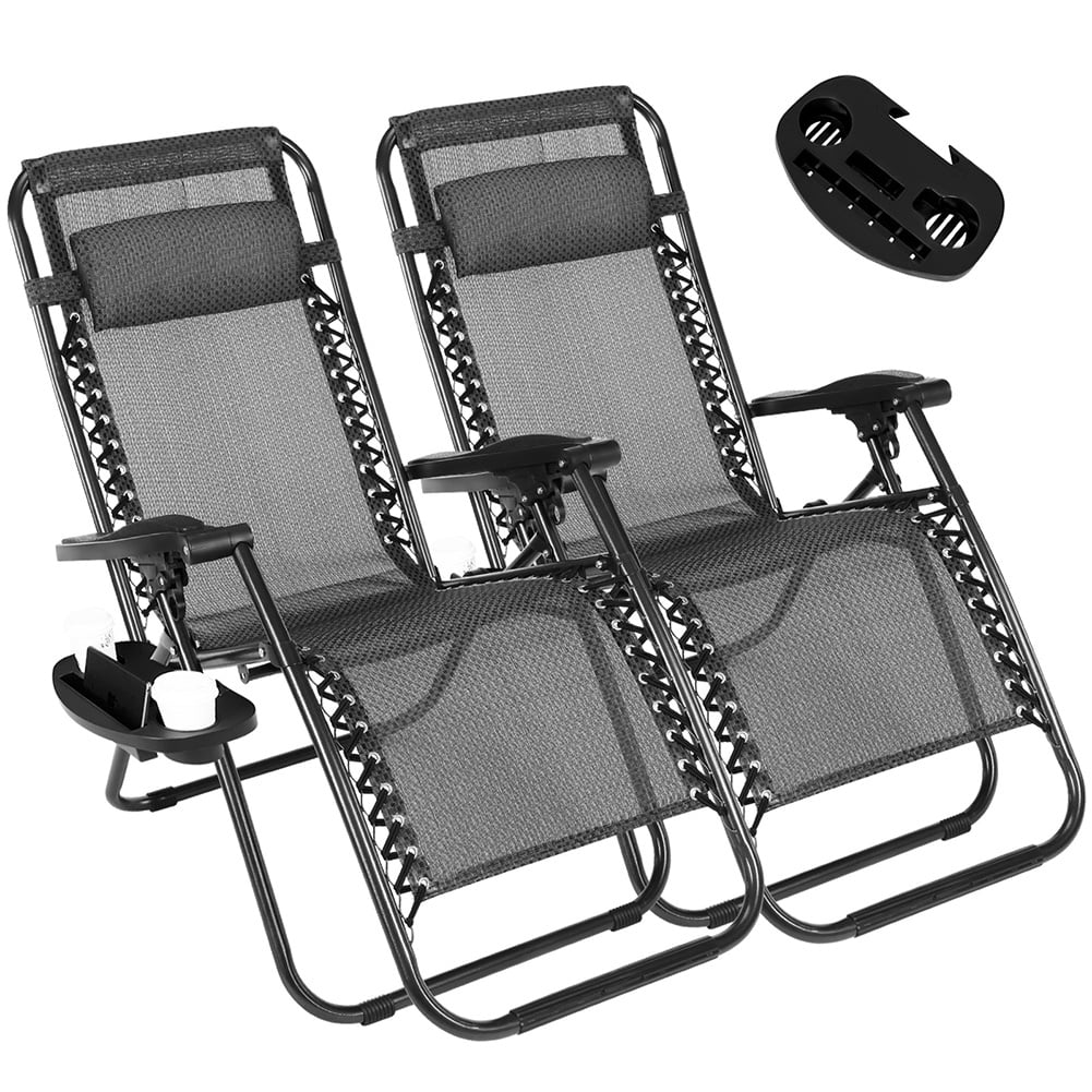 Topcobe Zero Gravity Chair, Patio Folding Lawn Lounge Chairs, Outdoor Camp Lounge Gravity Chair