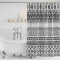 thumbnail image 2 of Grey White Boho Shower Curtain Set - Extra Long 72" x 96" Washable Bathtub Curtain with 12 Hooks, Vintage Ethnic Tribe Abstract Art Waterproof Fabric Stall Shower Curtains for Bathroom/Bathtub Décor, 2 of 6
