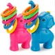 thumbnail image 5 of juego de juguetes de plástico para lanzar aros, divertido juego interactivo para niños, para exteriores y hogar (estilo elefante azul)., 5 of 6